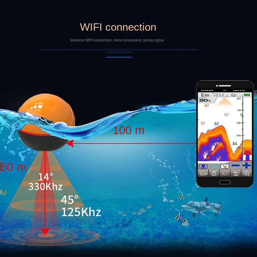 new Dual-Frequency Smart WiFi  - Fish Finder review and price