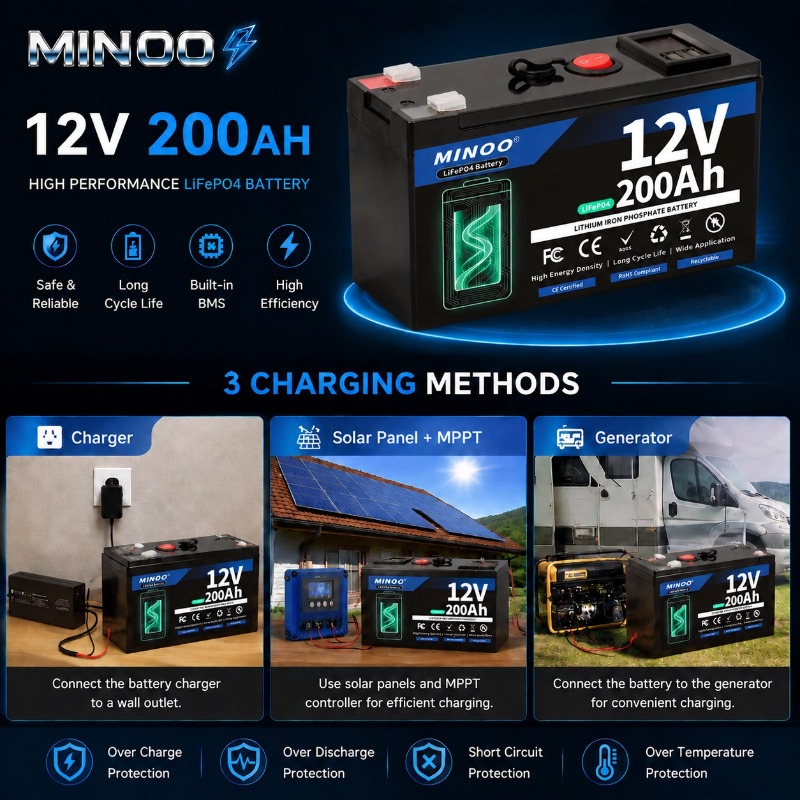 12V 200Ah LiFePO4 Battery Deep - Fish Finder Charger review and price