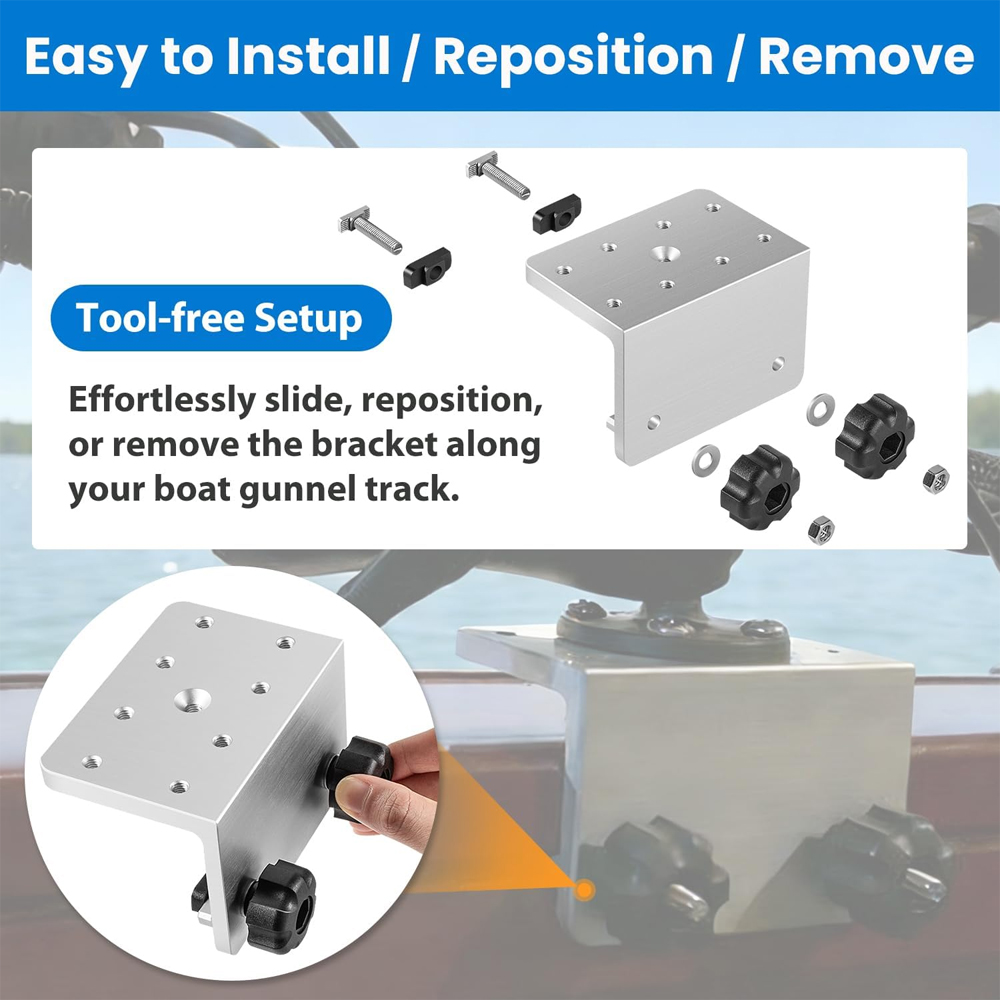 2 Pack 90° Boat Gunnel Track M - Fish Finder Mount review and price