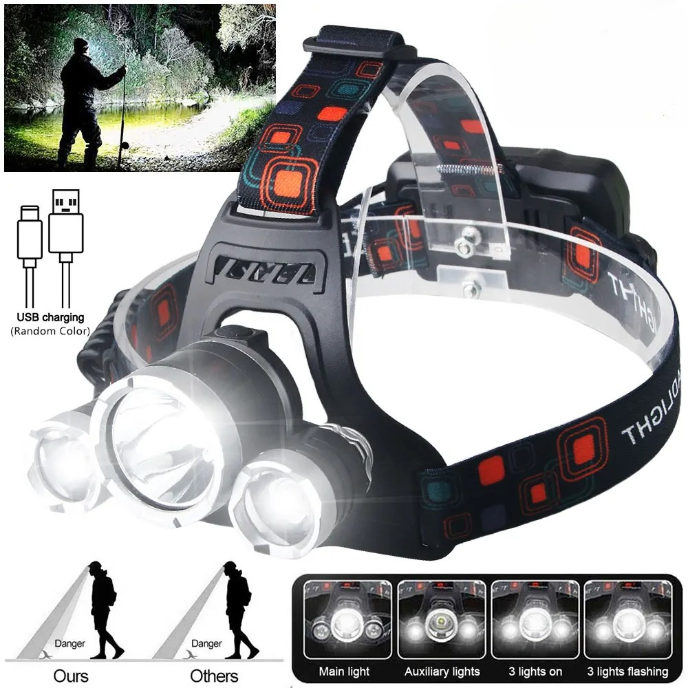High Power LED Headlamp 18650  - Fish Finder Battery review and price